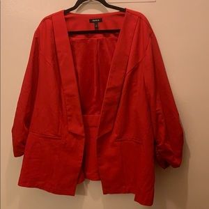 Bright red blazer